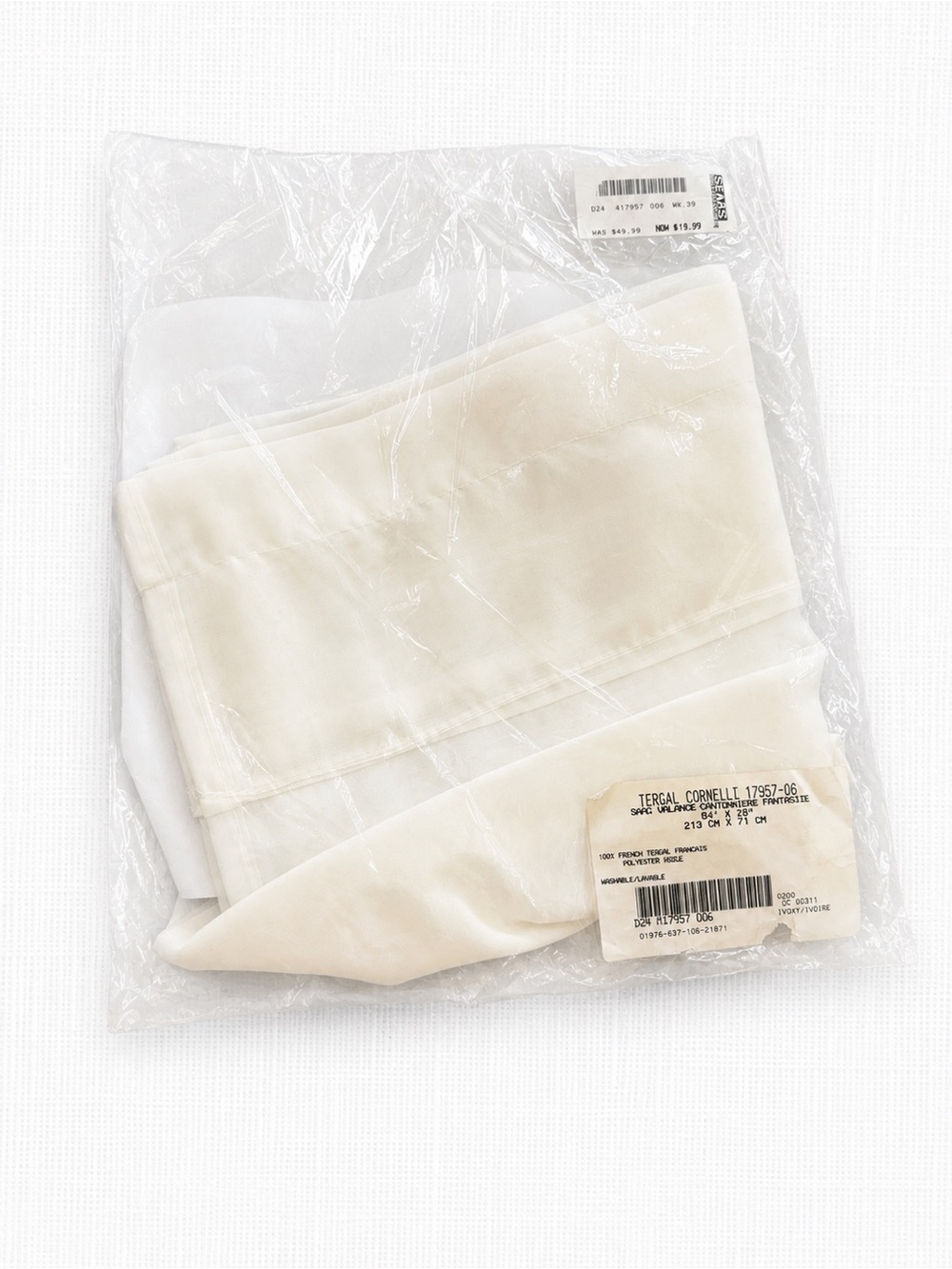 Ivory Sheer Panel Drapery Curtain Panel